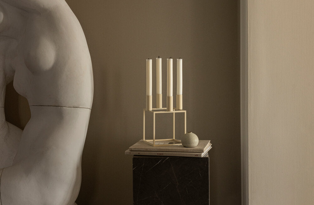 Kubus 4 lysestage - Ivory